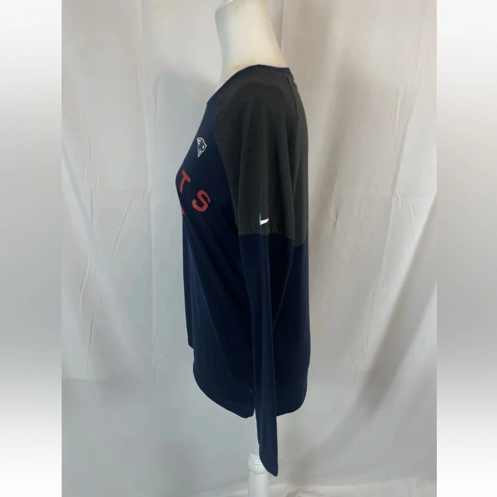 Women S‎ Nike Navy New England Patriots Tailgate Long-Sleeve T-Shirt Top Dri Fit